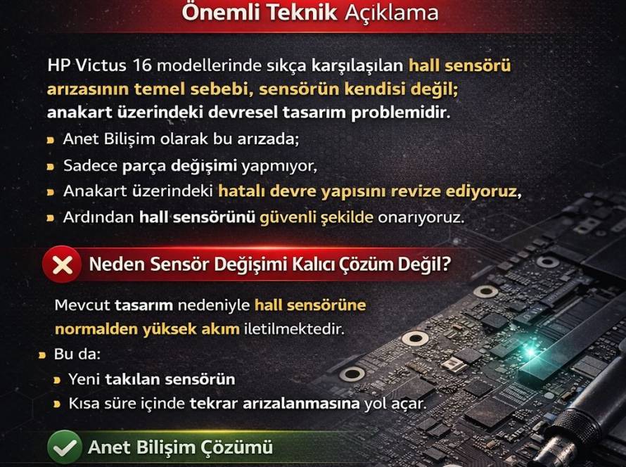 HP Victus Hall Sensörü Arızası Teknik Bilgilendirme 4 hp victus sensor hatasi